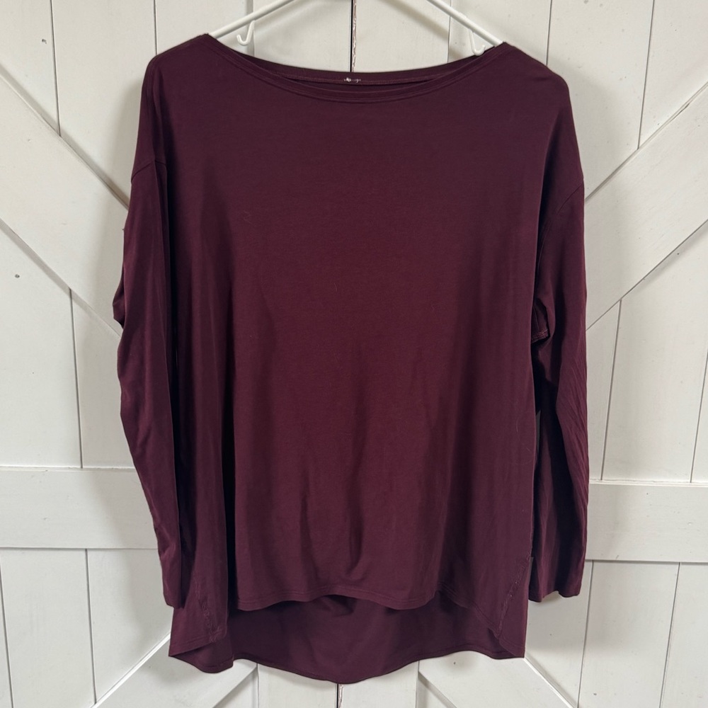 Lululemon Back in Action Long Sleeve Nulu Size 10 Cassis